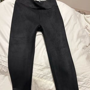 Splendid faux suede leggings in black X-small